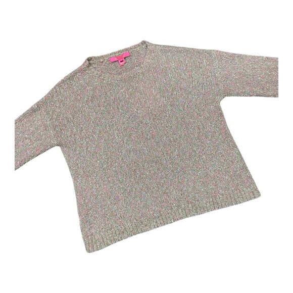 Lilly Pulitzer Hemmings Sparkle Knit Sweater Pink Gold Blue Small - Picture 3 of 5